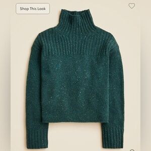 J. Crew NWT Ribbed turtleneck sweater in donegal wool blend